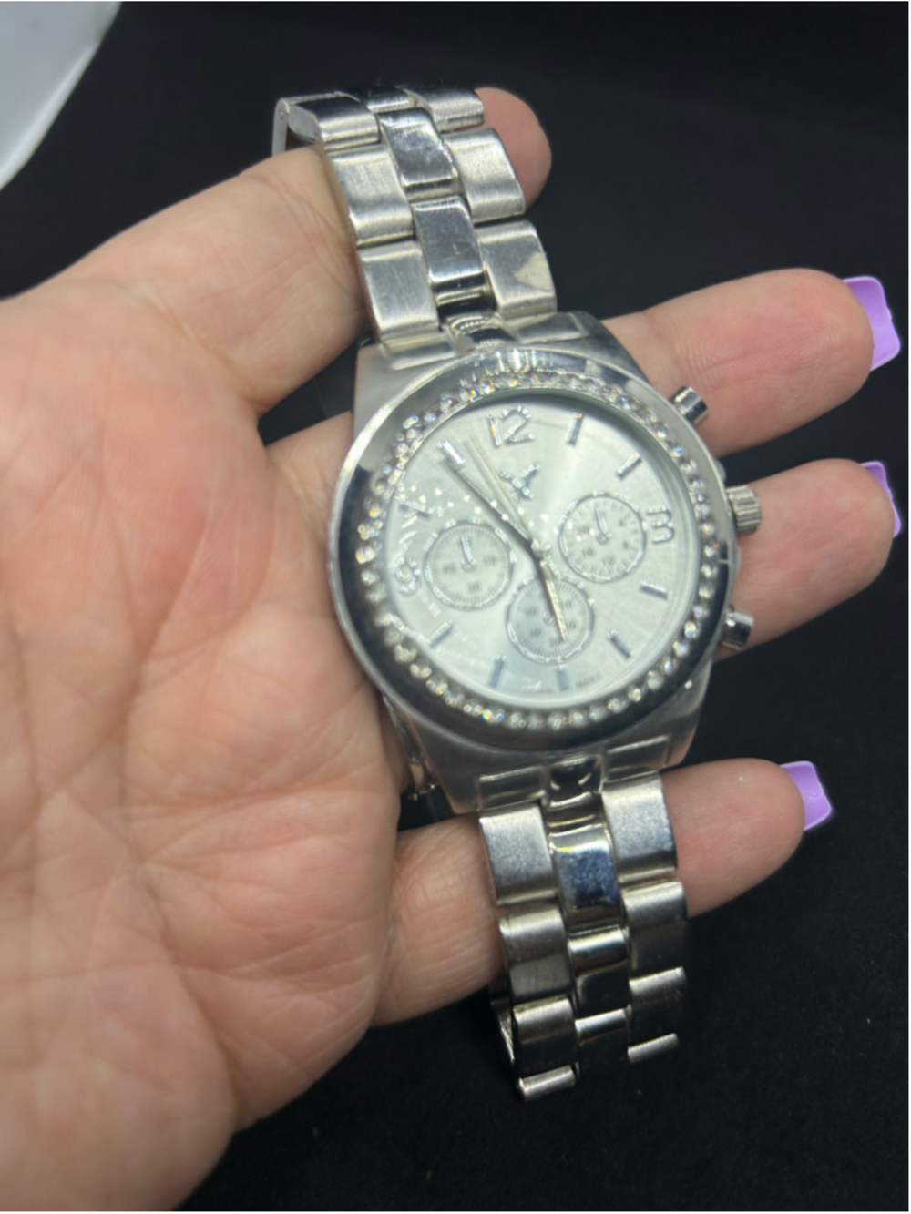 Women's American Eagle Silver Tone Rhinestone Watch One Size